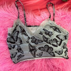 2 Piece Pajama Set Crop Shirt and Shorts